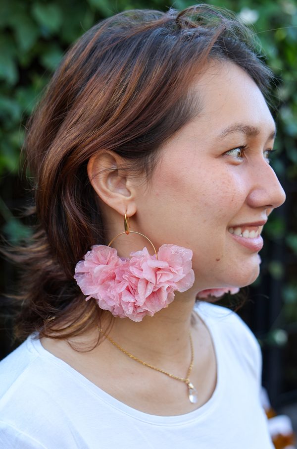 Boucle en fleur naturelle stabilisée modèle Valérie