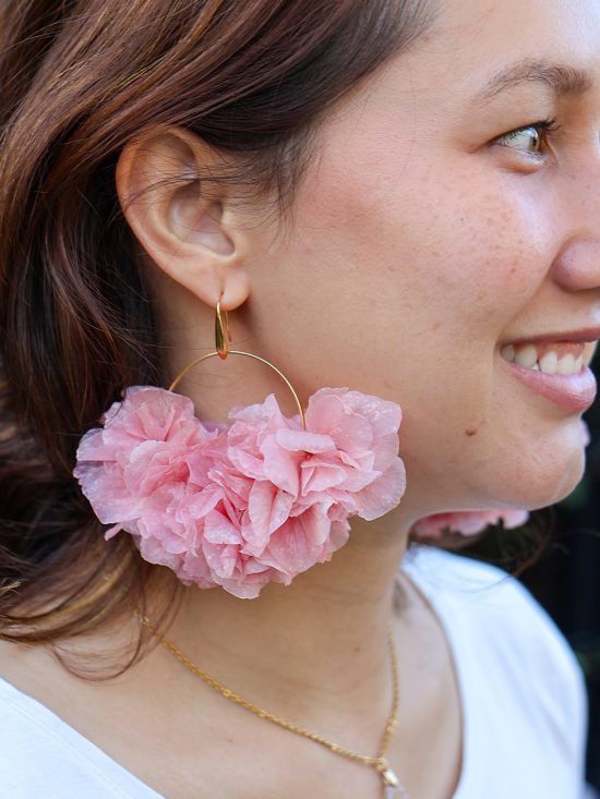 Boucle en fleur naturelle stabilisée modèle Valérie