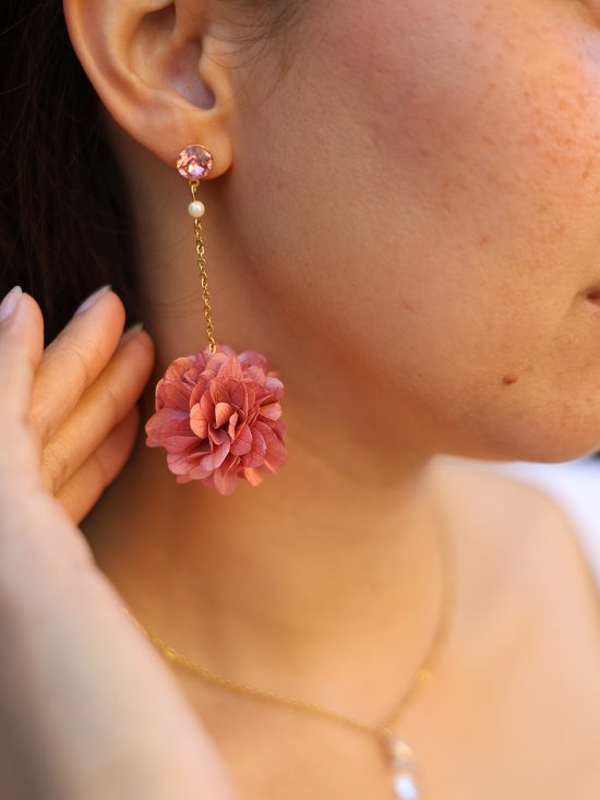 Boucle en fleur naturelle stabilisée modèle Aurore