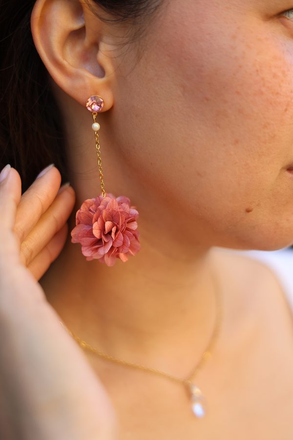 Boucle en fleur naturelle stabilisée modèle Aurore
