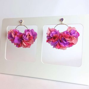 Boucle d'oreille en fleur stabilisé modèle Regina