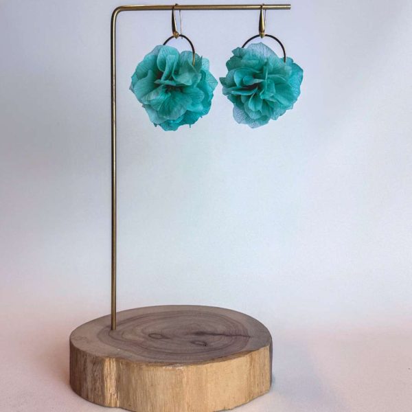 Boucle d'oreille en fleur stabilisé modèle Elisa