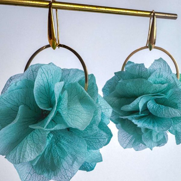 Boucle d'oreille en fleur stabilisé modèle Elisa