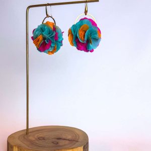 Boucle d'oreille en fleur stabilisé modèle Vaïana