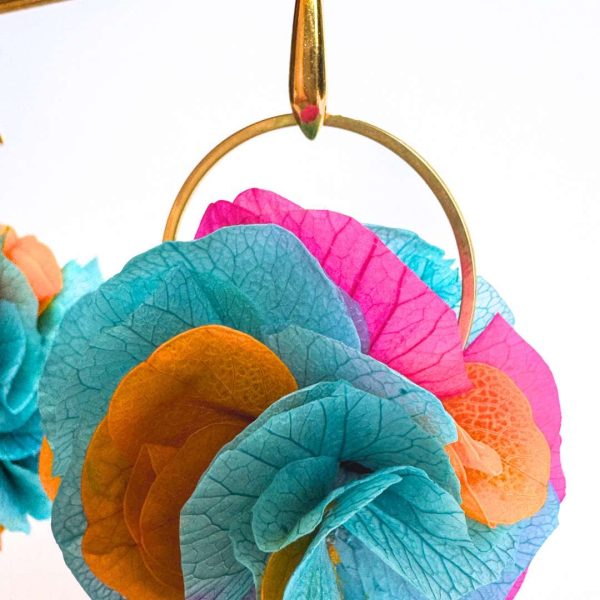Boucle d'oreille en fleur stabilisé modèle Vaïana
