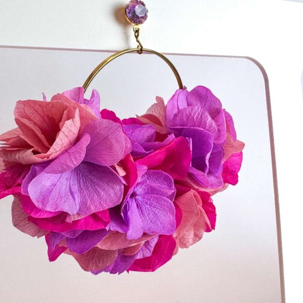 Boucle d'oreille en fleur stabilisé modèle Regina