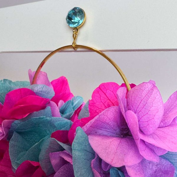 Boucle d'oreille en fleur stabilisé modèle Emma