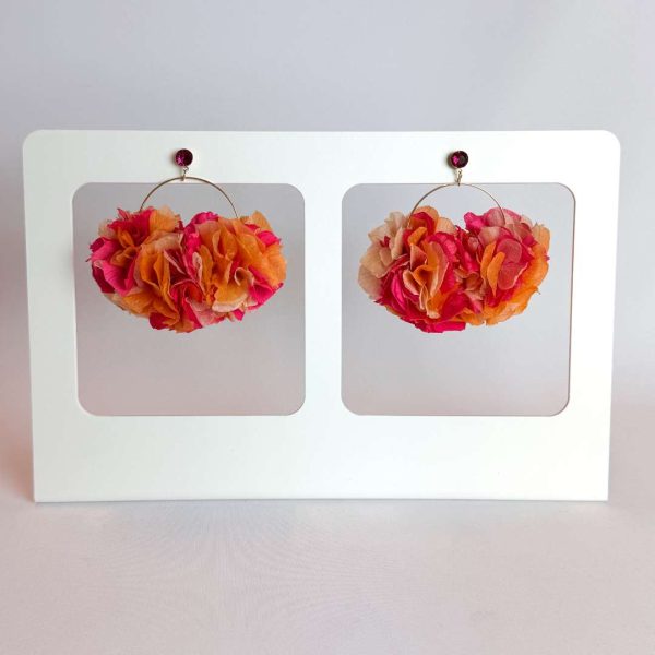 Boucle d'oreille en fleur stabilisé modèle Ericka