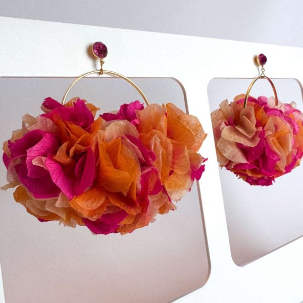 Boucle d'oreille en fleur stabilisé modèle Ericka