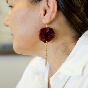 Boucle d'oreille en fleur stabilisé modèle Denise