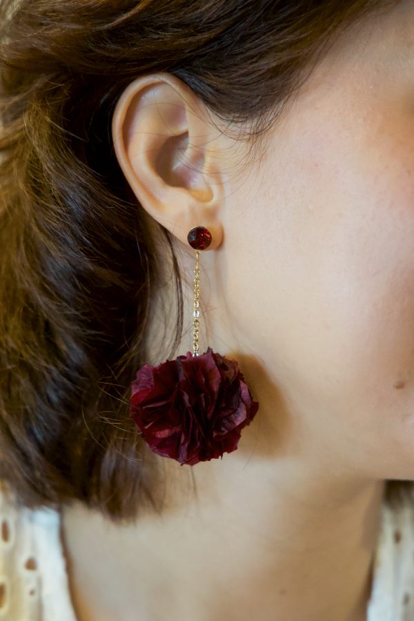 Boucle d'oreille en fleur stabilisé modèle Lynda