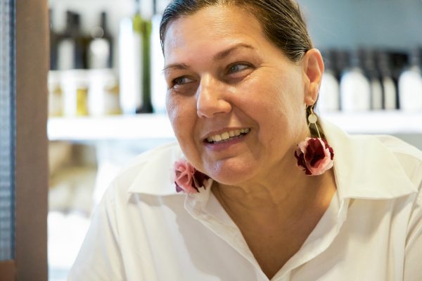 Boucle d'oreille en fleur stabilisé modèle Marie Claude