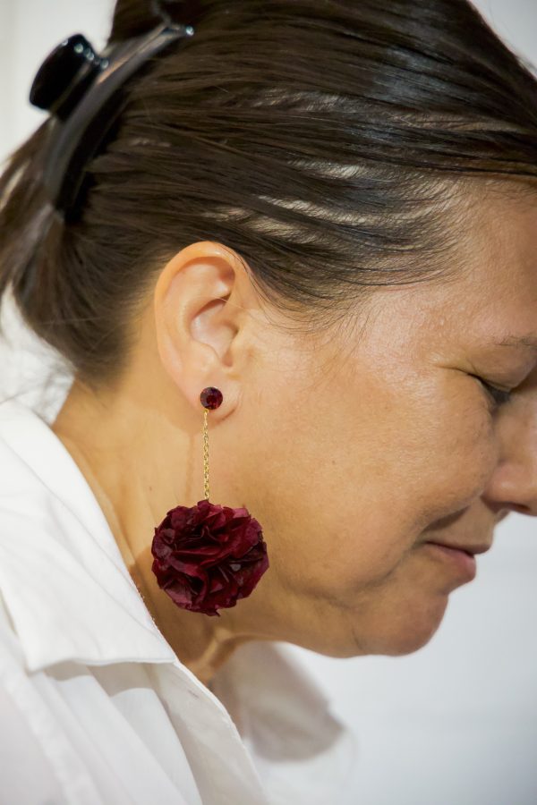 Boucle d'oreille en fleur stabilisé modèle Lynda