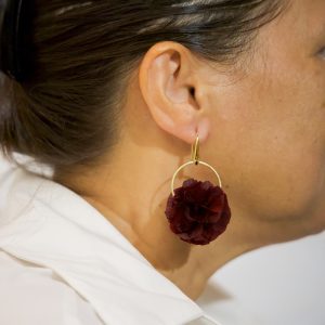 Boucle d'oreille en fleur stabilisé modèle Sandrine