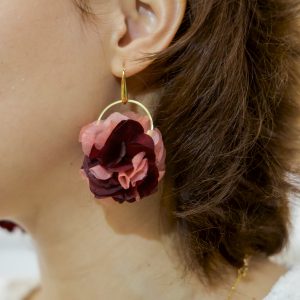 Boucle d'oreille en fleur stabilisé modèle Deborah