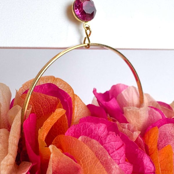 Boucle d'oreille en fleur stabilisé modèle Ericka