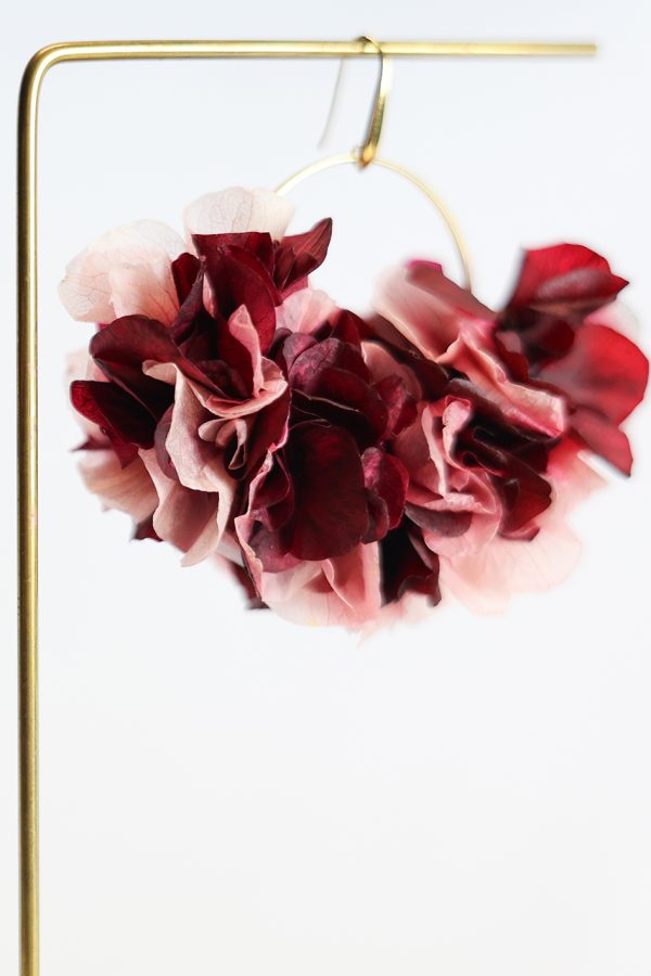 Boucle d'oreille en fleur stabilisé modèle Aurélie