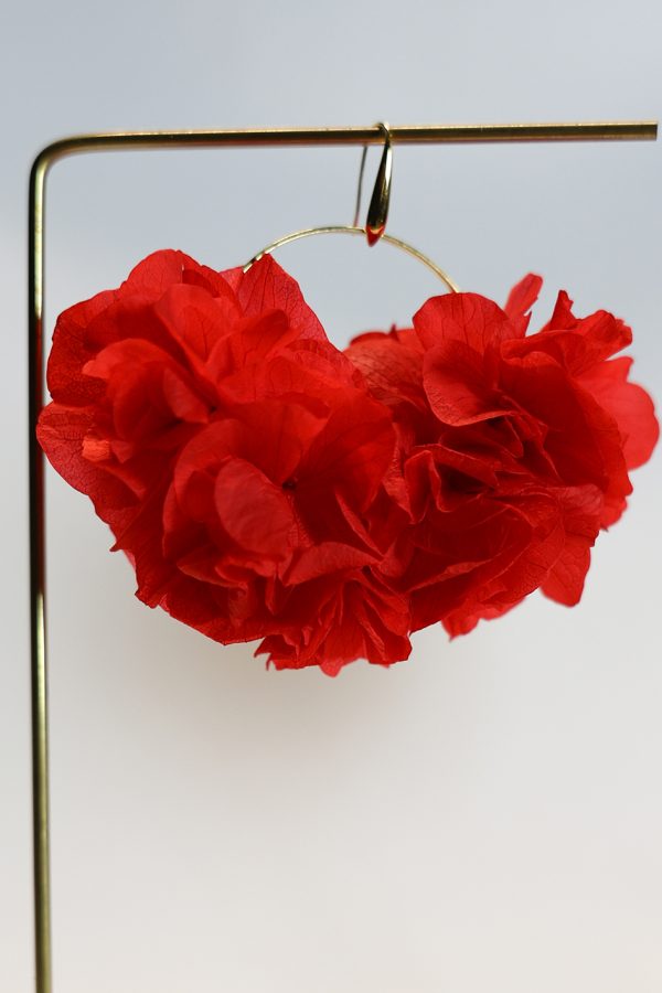 Boucle d'oreille en fleur stabilisé modèle Roxanne