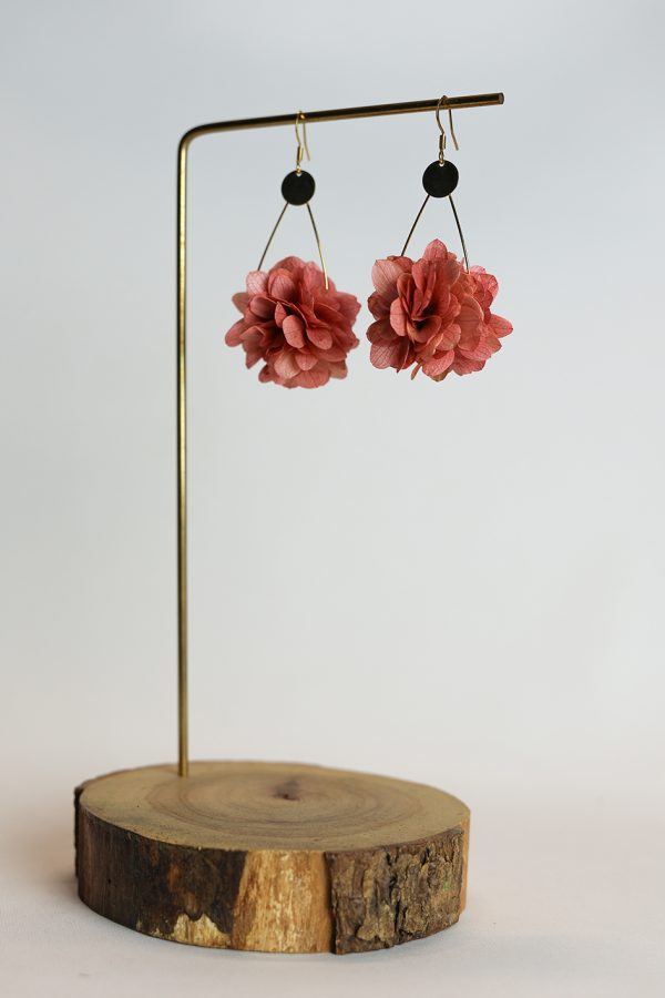 Boucle en fleur naturelle stabilisée modèle Nora