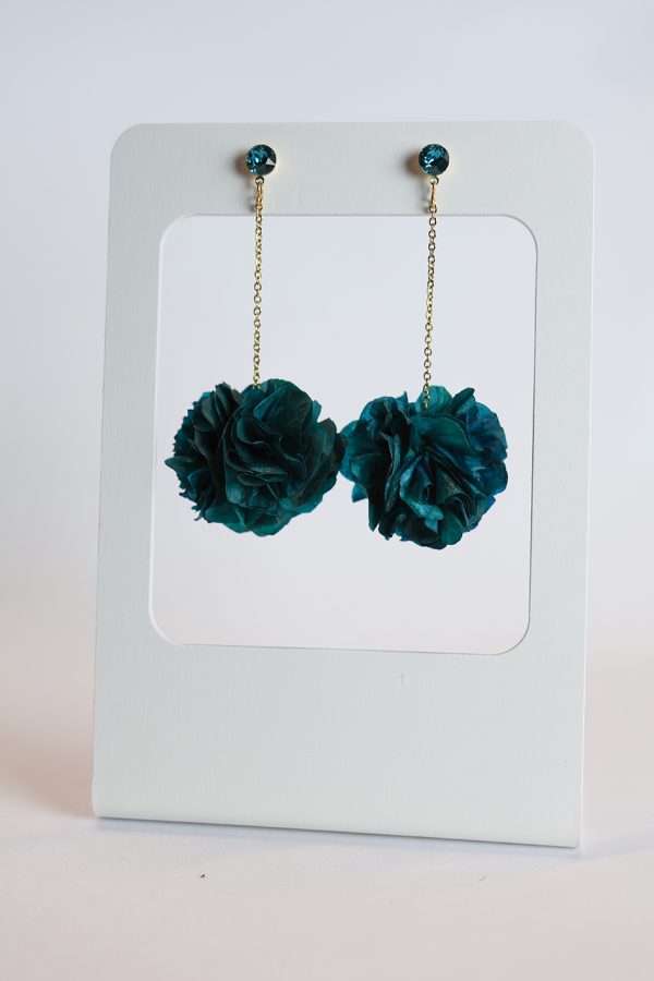 Boucle d'oreille en fleur stabilisé modèle Serena