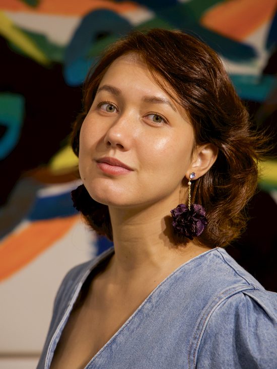Boucle d'oreille en fleur stabilisé modèle Sabrina