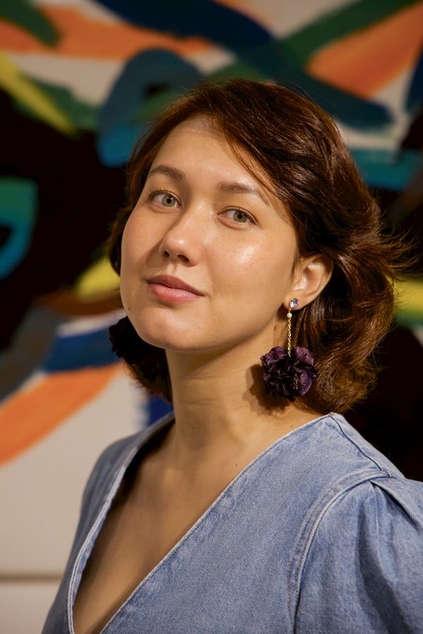 Boucle d'oreille en fleur stabilisé modèle Sabrina