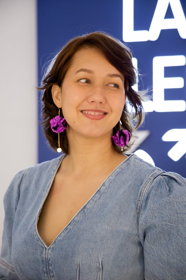 Boucle d'oreille en fleur stabilisé modèle Eléa